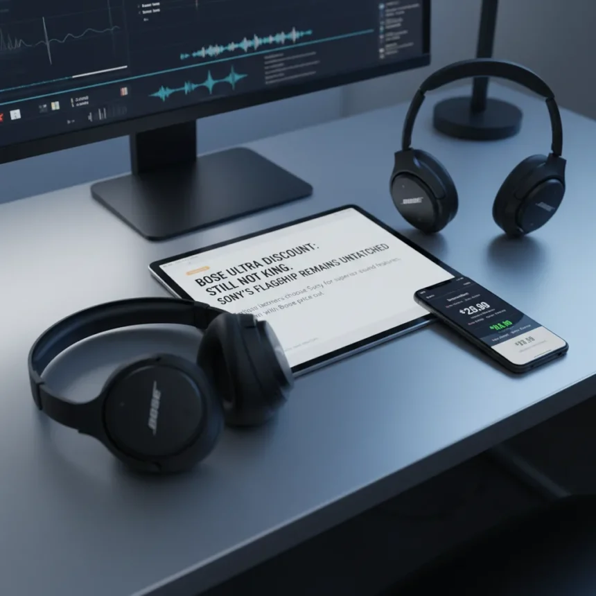 Bose QuietComfort Ultra Headphones Discount Won't Beat Sony's Flagship — AI-generated illustration