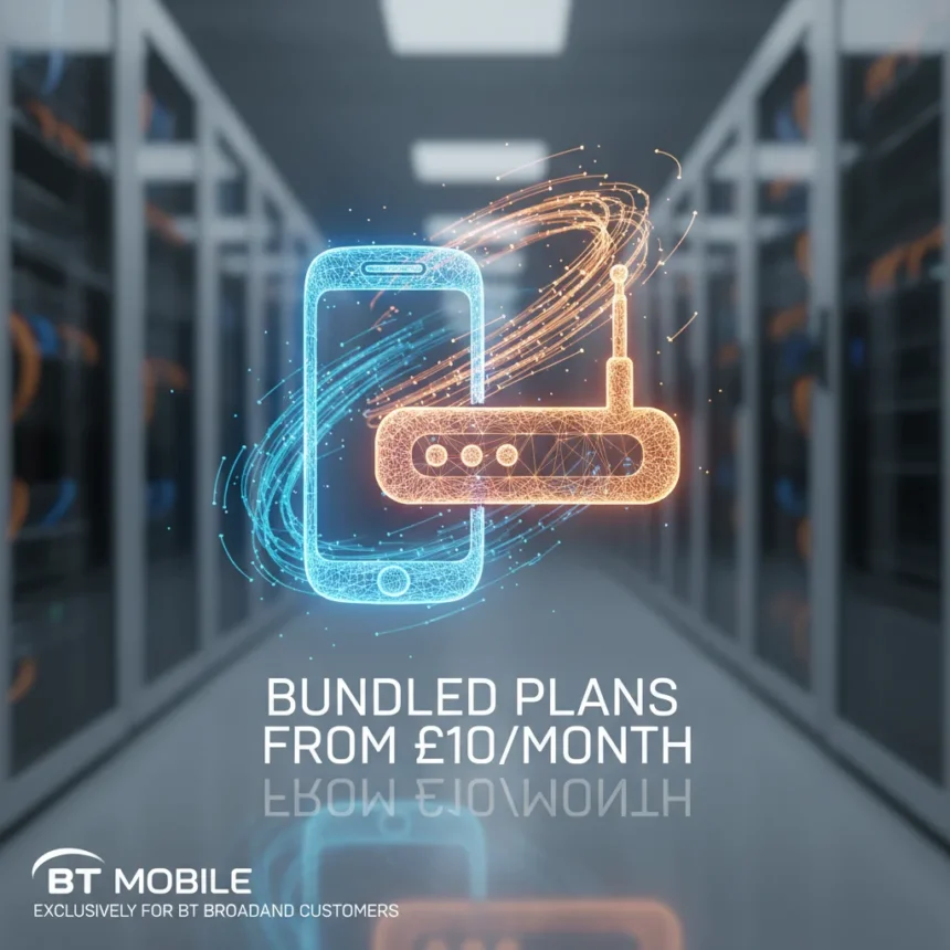 BT Mobile relaunches to stop broadband customers defecting — AI-generated illustration