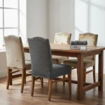 Budget chair slipcover transforms worn furniture for $20 — AI-generated illustration
