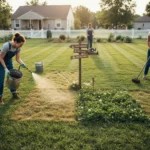 Budget lawn care hacks: Free and cheap ways to get green grass — AI-generated illustration