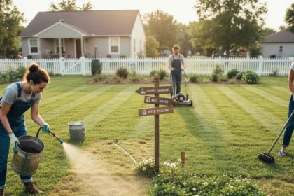 Budget lawn care hacks: Free and cheap ways to get green grass — AI-generated illustration