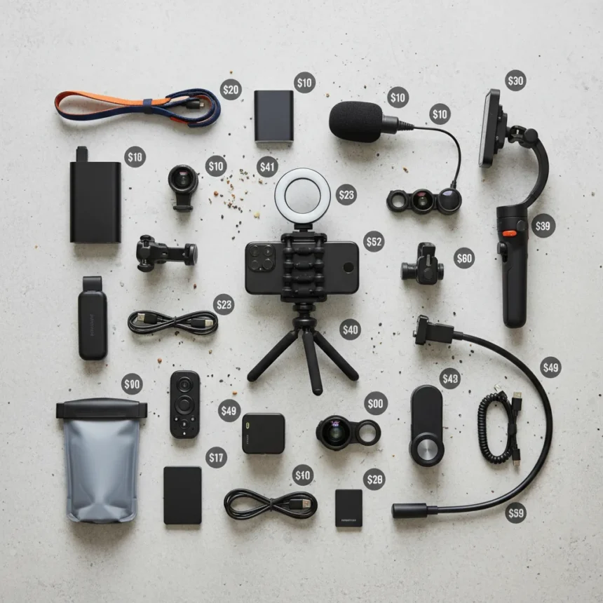 12+ Budget Phone Accessories for Travel Video and Photography — AI-generated illustration