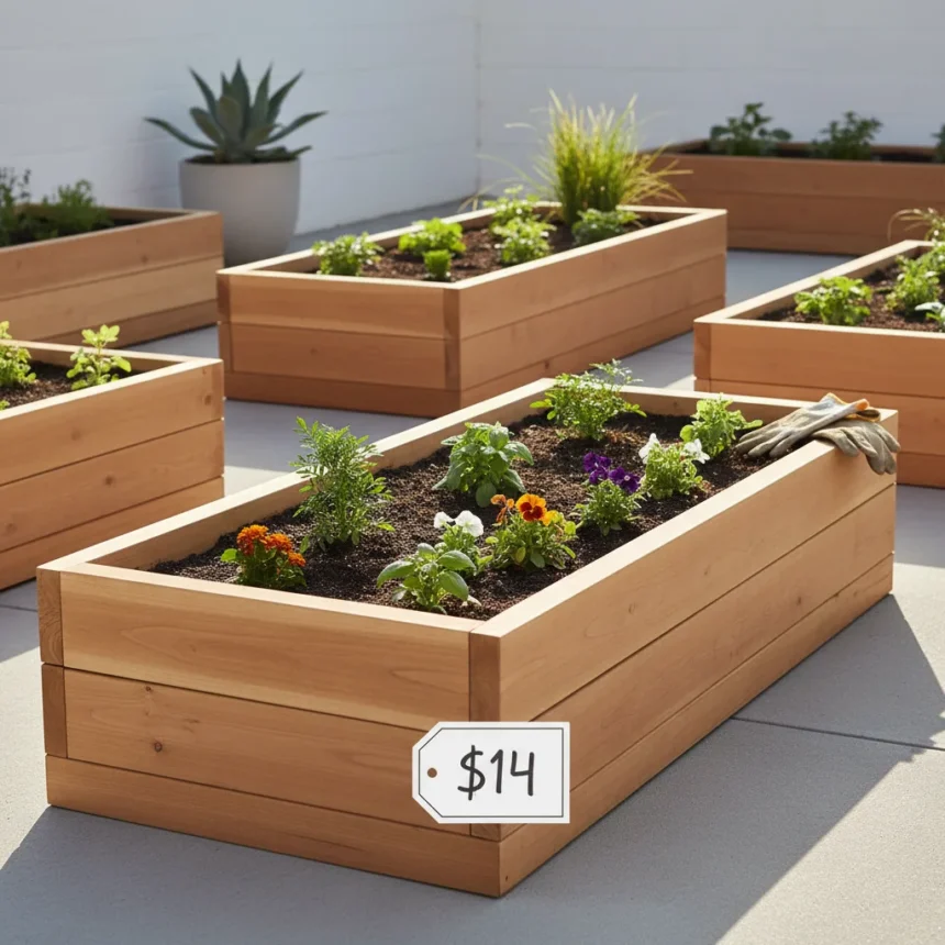 Budget raised bed planters beat Amazon and IKEA on price — AI-generated illustration