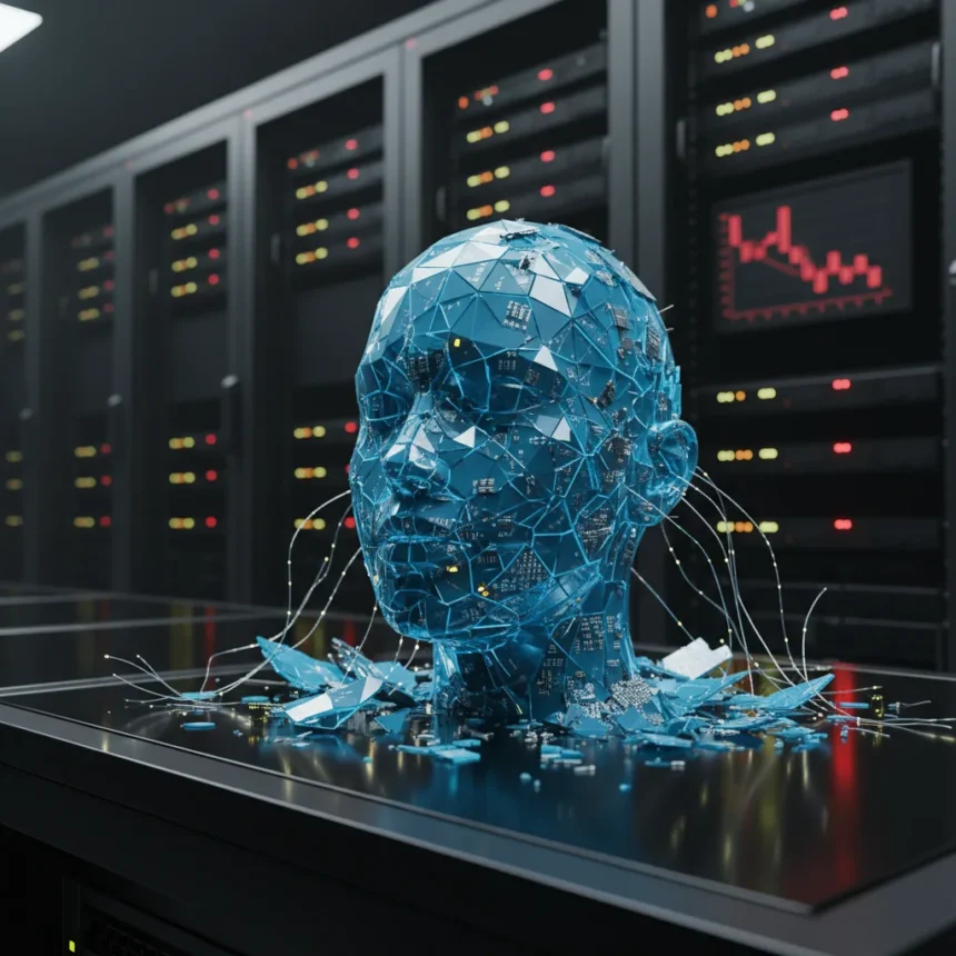 Why business AI projects fail at alarming rates — AI-generated illustration
