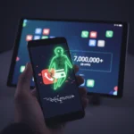 CallPhantom malware hits 7 million Android users via fake call apps — AI-generated illustration