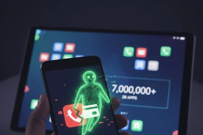 CallPhantom malware hits 7 million Android users via fake call apps — AI-generated illustration