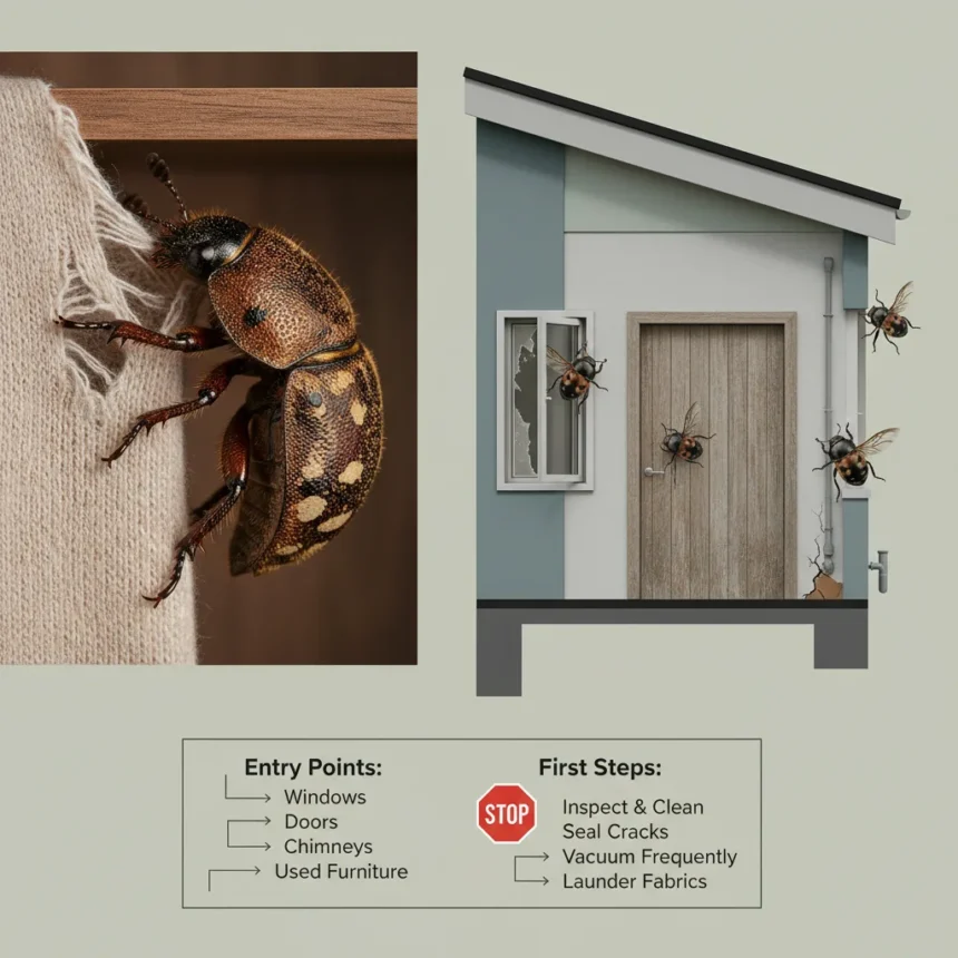 How carpet beetles invade homes and what to do first