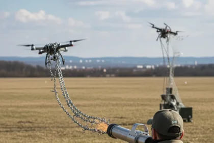 German chain-launcher drone killer outperforms net systems