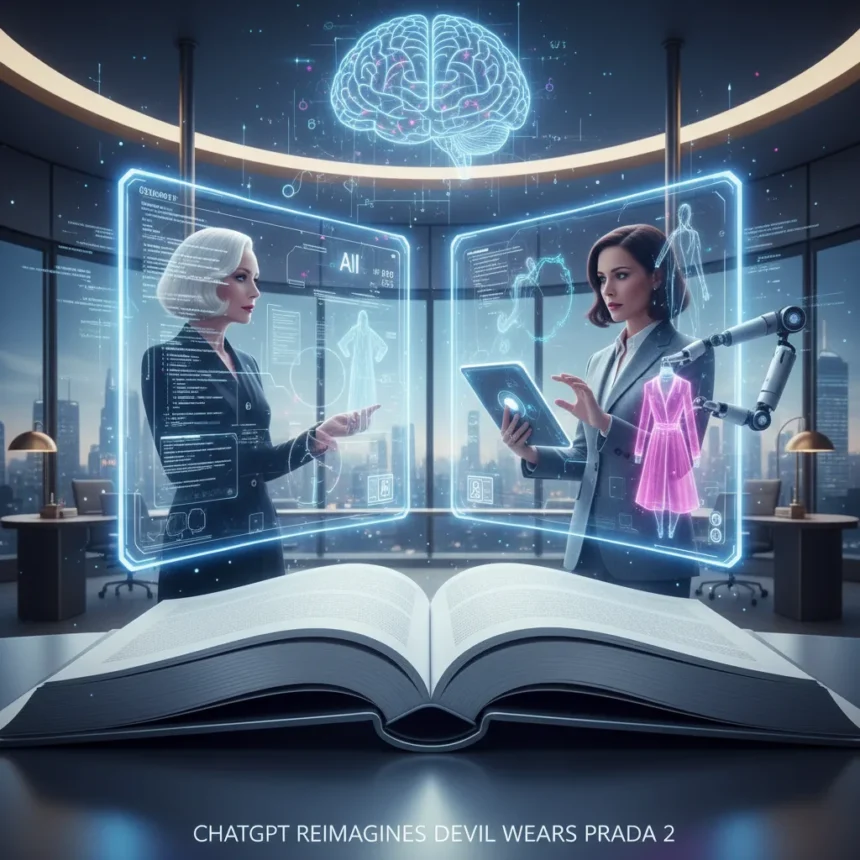 ChatGPT reimagines Devil Wears Prada 2 ending with surprising coherence — AI-generated illustration