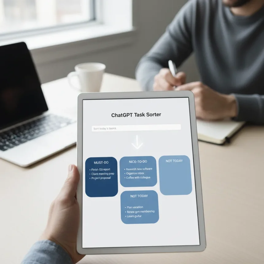 ChatGPT's three-bucket method beats complex productivity systems
