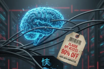 Claude API grey market harvests user data at 90% discount — AI-generated illustration