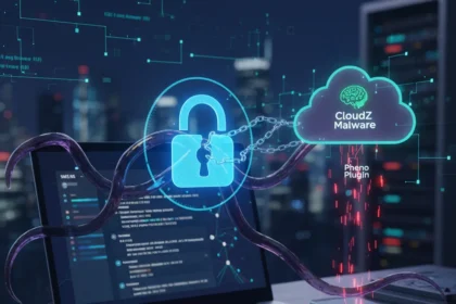 Microsoft Phone Link exploited by CloudZ malware to steal SMS and OTPs — AI-generated illustration