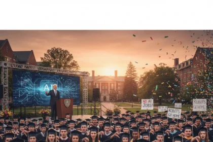 College grads boo AI optimism at commencement speeches