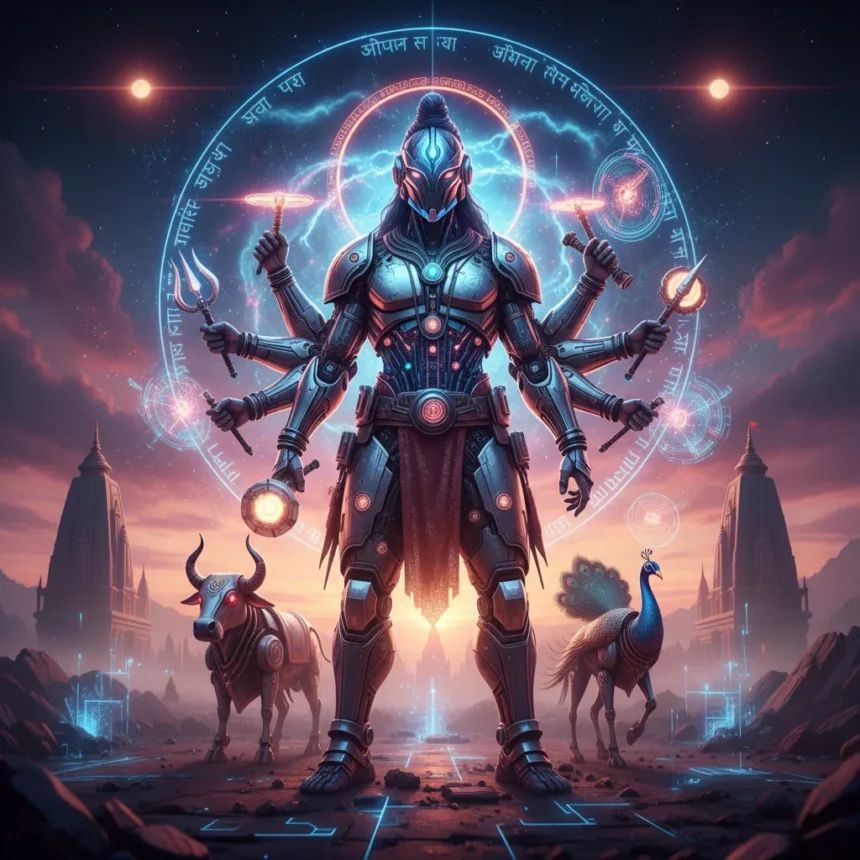 Digital artist reimagines Hindu iconography with Blender and Photoshop