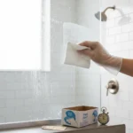 Dryer sheet shower hack beats pricey cleaners for $5 — AI-generated illustration