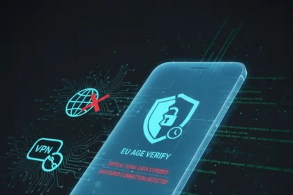 EU age verification app exposes VPN regulation shift — AI-generated illustration