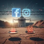 New Mexico's Facebook nuisance lawsuit tests Big Tech regulation — AI-generated illustration