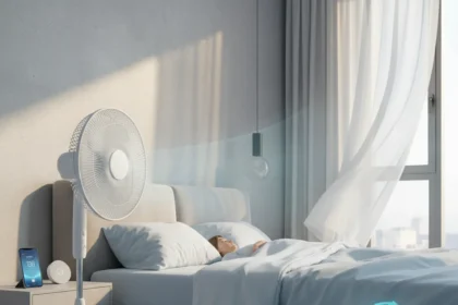 Position your fan away from bed to sleep better in heatwaves