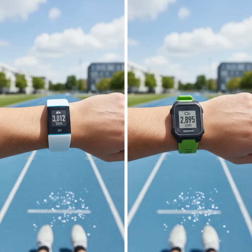 Fitbit Air vs Garmin Forerunner 70: Budget tracker beats premium in step test