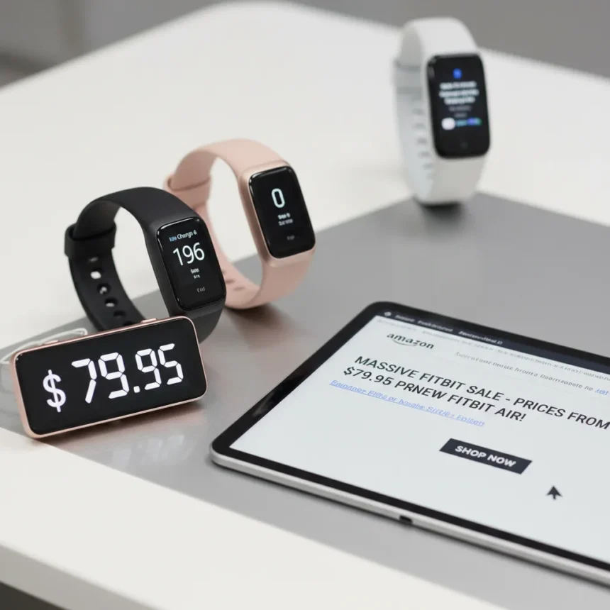 Fitbit deals hit $79.95 as Google Fitbit Air launch looms — AI-generated illustration