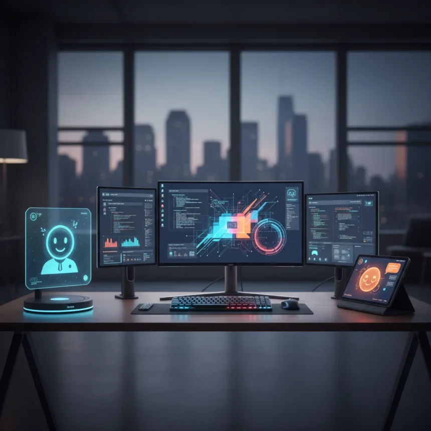 Five displays beat three, but not all are monitors