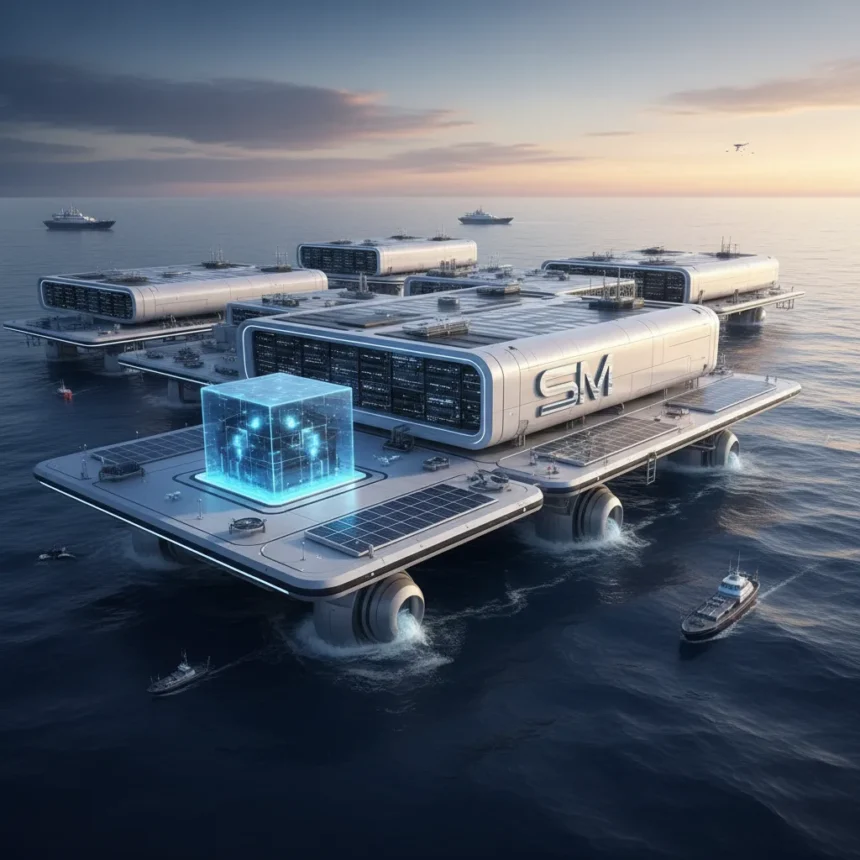 Floating data centers could bypass AI's infrastructure bottleneck — AI-generated illustration