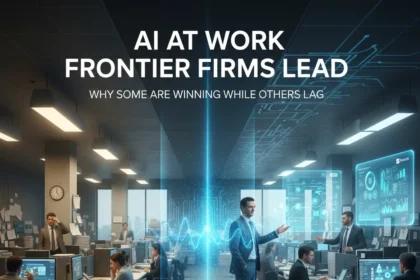 AI at work: Why Frontier Firms are winning while others lag — AI-generated illustration