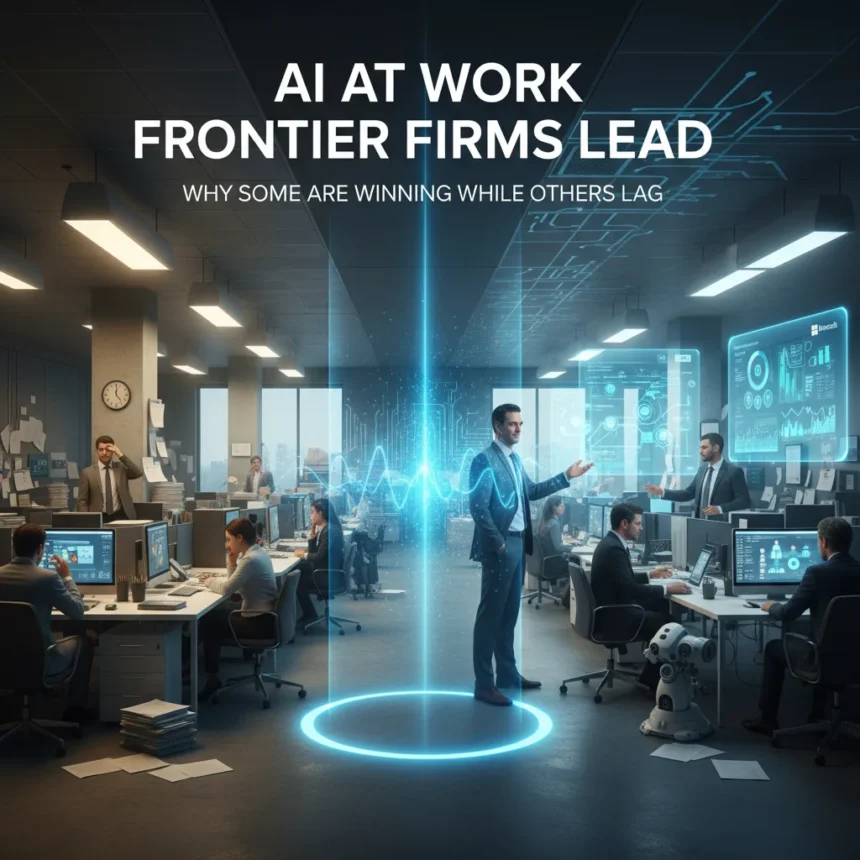 AI at work: Why Frontier Firms are winning while others lag — AI-generated illustration