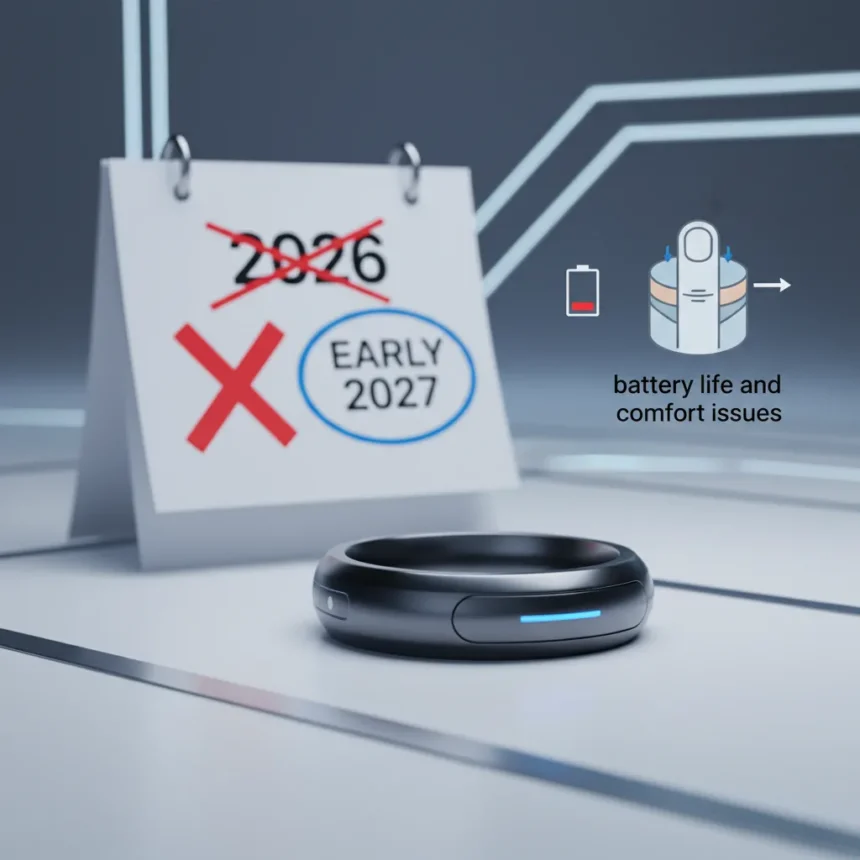 Galaxy Ring 2 delayed to early 2027, skipping 2026 launch — AI-generated illustration