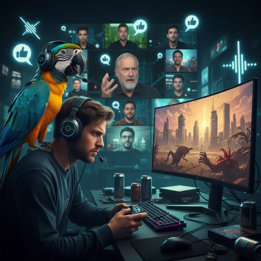 Gamers parrot influencer opinions instead of forming their own — AI-generated illustration