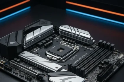 Gigabyte Z890 Aorus Elite Duo X: CQDIMM Power at Mid-Range Price — AI-generated illustration