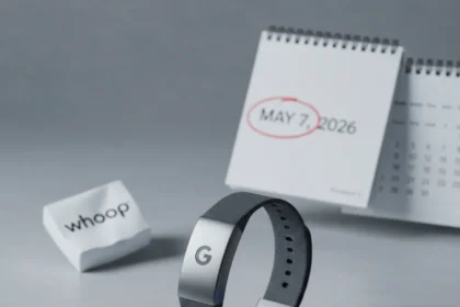 Google Fitbit Air: The Whoop Killer Arrives May 7 — AI-generated illustration