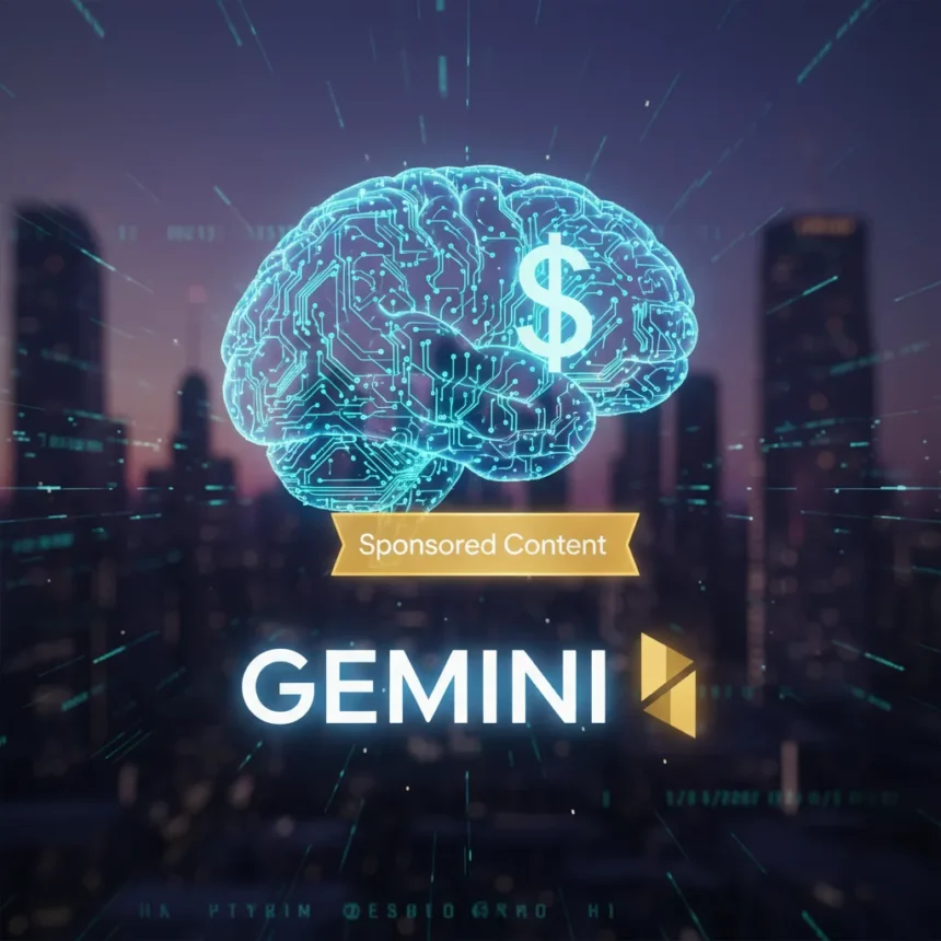 Google considers ads in Gemini after denying it months ago — AI-generated illustration