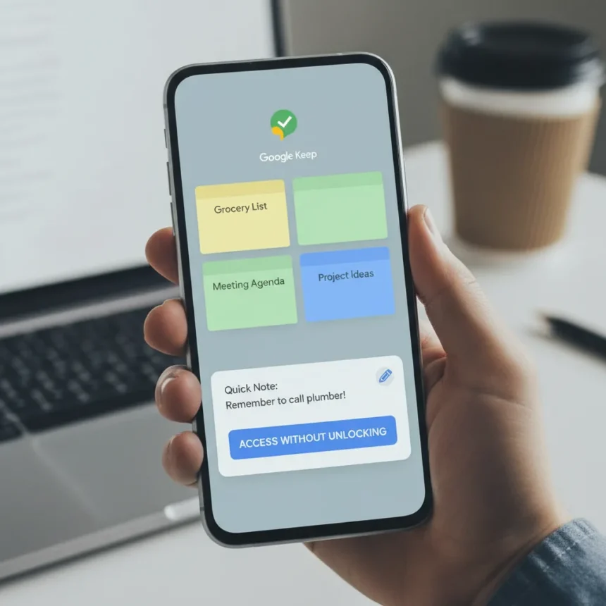 Google Keep lock screen notes would fix its biggest flaw — AI-generated illustration
