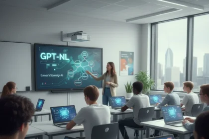 GPT-NL Brings Europe's Sovereign AI Challenge Into Real Classrooms — AI-generated illustration
