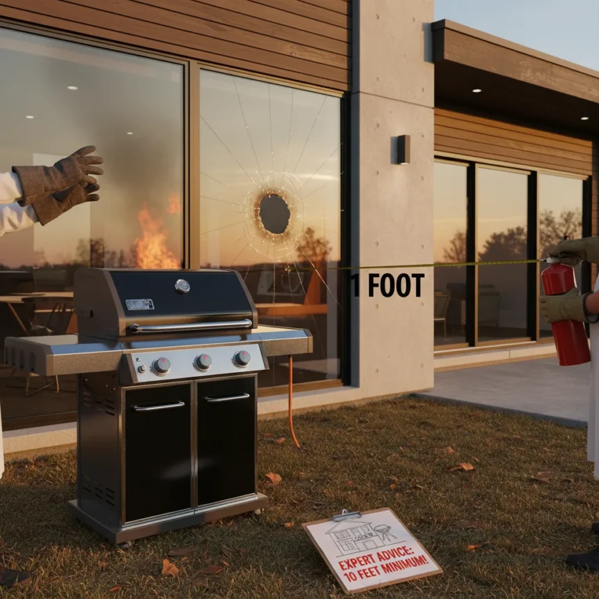 Grill placement mistakes that damage windows and risk fires
