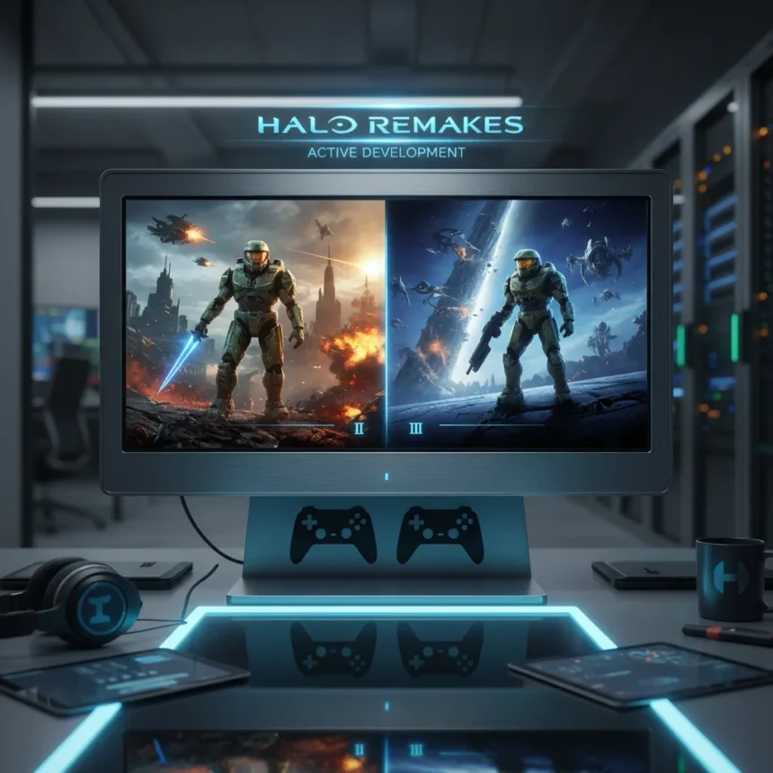 Halo 2 and 3 remakes confirmed in active development — AI-generated illustration