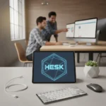 HESK open-source help desk software simplifies support setup — AI-generated illustration
