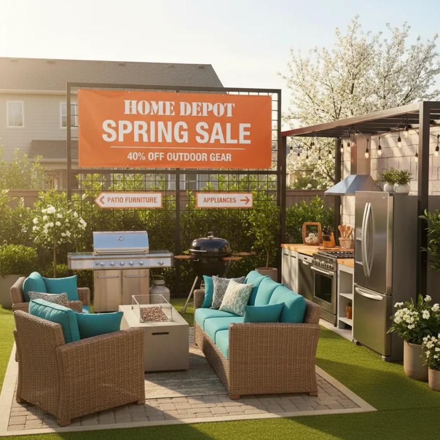 Home Depot Spring Sale delivers 40% off outdoor gear months early — AI-generated illustration