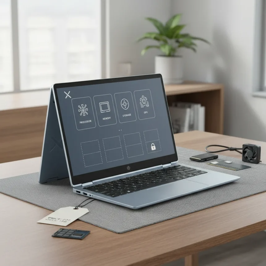 HP OmniBook X Flip 14: Customizable Windows Laptop Without the Details — AI-generated illustration
