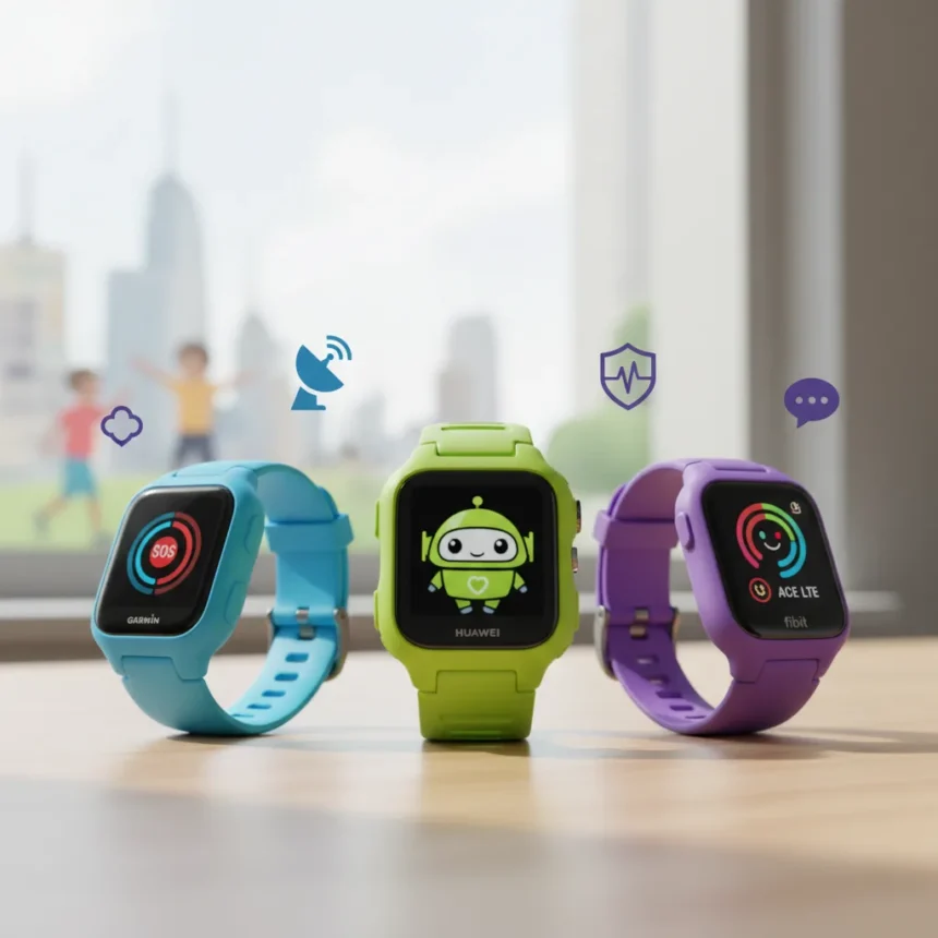Huawei Watch Kids X1 Series Takes Aim at Garmin and Fitbit — AI-generated illustration