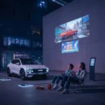 Huawei XPixel smart headlights turn parked cars into movie screens