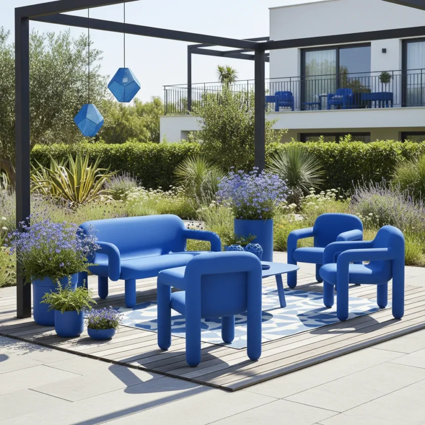 IKEA outdoor trends embrace electric blue and playful shapes for 2025
