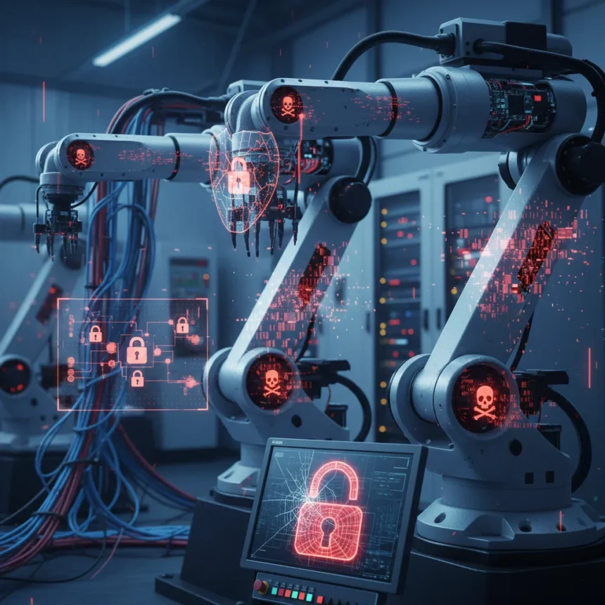 Industrial robots targeted by malware, network security crucial