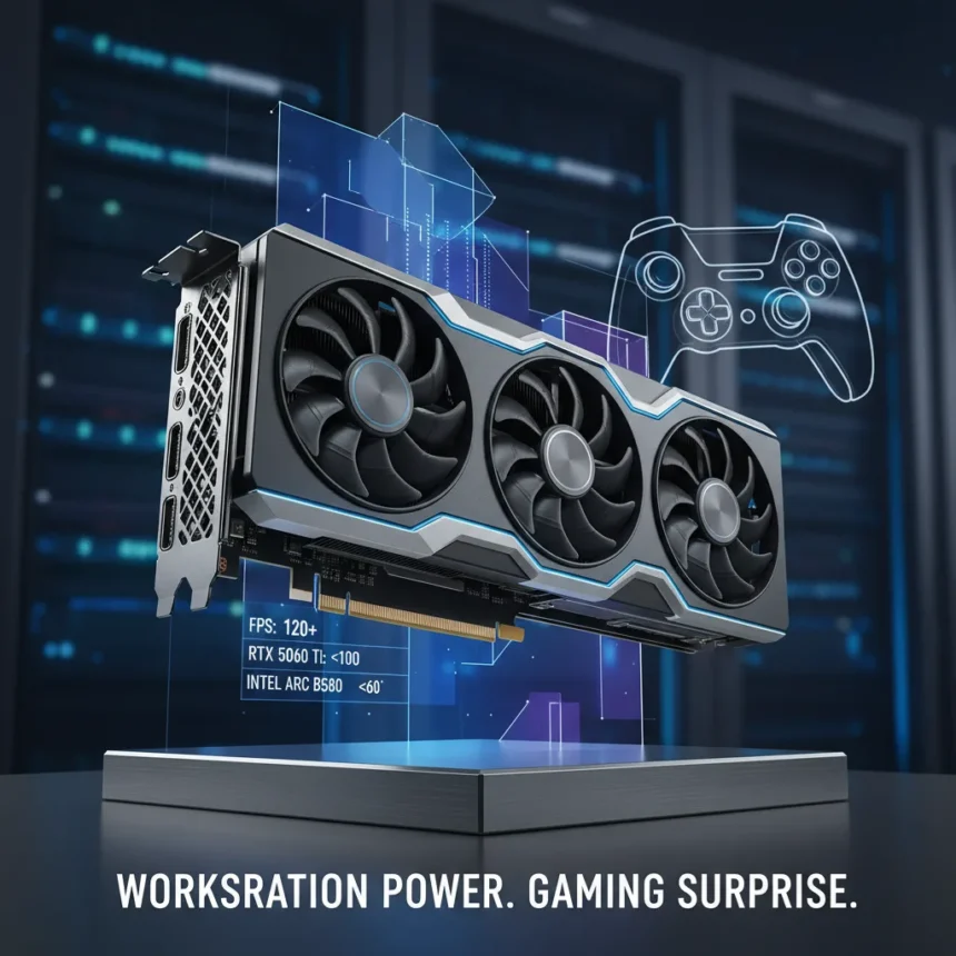 Intel Arc Pro B70 GPU: Workstation Card That Punches Above Its Weight in Gaming — AI-generated illustration