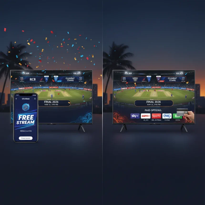 IPL Final 2026 RCB vs Gujarat Titans: Free and paid streaming options