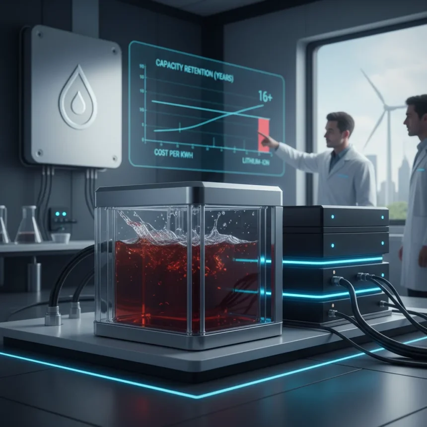 Iron battery technology could upend renewable energy storage forever — AI-generated illustration