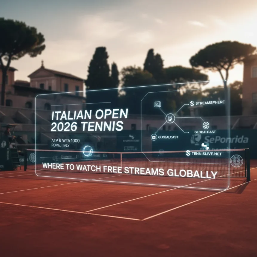 Italian Open 2026 Tennis: Where to Watch Free Streams — AI-generated illustration