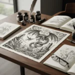 Joshua Striker Reimagines Dark Fantasy Through 19th-Century Ink