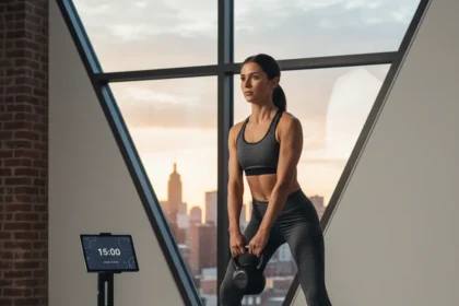 15-Minute Kettlebell Mobility Workout Fixes Desk Posture Fast — AI-generated illustration
